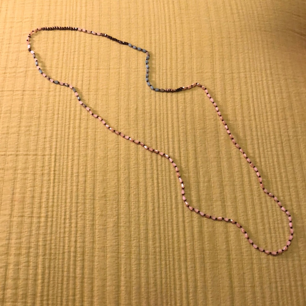 Beaded long necklace